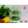 green round pyrex glass airtight freezer food containers