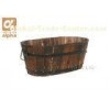 Classical Round / Rectangle Nordic Wooden Oval small wooden bucket For outdoor planter