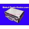 Silver Aluminum Carrying Cases 40*W150*100mm With Metal Lock For Makeup
