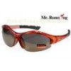 Fashionable Colorful Polarized Sport Sunglasses Red Frame For Running
