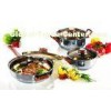 Body 0.3mm 6 Piece Induction Cooker Stainless Steel Cookware Sets With Casserole, Skillet
