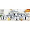 12 Piece SS 201 Apple Stainless Steel Cookware Sets with Body 0.45 mm