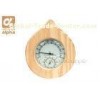 Smooth Surfance White Pine Sauna Thermometer Hygrometer Water Drop Shape No Knot