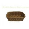 brown Square PP Rattan Bread Basket , Candy Basket