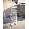 White Trade Show Brochure Display Racks Wire Mesh Display Stands