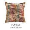 18 X 18 Forest Decorative Jacquard Pillow Cover Custom Brown With Invisible Zipper