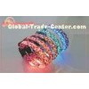 Leopard Ribbon Fluorescence webbing Led Dog Collar Glow Light For Small Dog Length 28cm