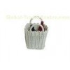 Washable PP Wire Handle Cosmetic Gift  Baskets 14 x 9.5 x 20cm
