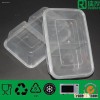 Divided Clear Microwave Safe Plastic Storage Box 650ml