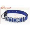 DIY Personalized PU Leather pet collar for dog with 8mm customized rhinestone dog collars
