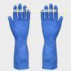 Mans Blue Household Latex Gloves With beaded cuff , straight cuff