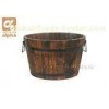 Nordic Wooden Barrel Planter / Flower Planter For Outdoor Garden Or faimily Courtyard