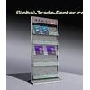 Silver Advertising Brochure Display Stands Portable Display Shelves