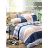 4 Pieces Elegant Checked Cotton Bed Set Reactive Printing for Home