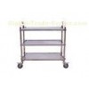 3 Tier Polished Durable Stainless Steel Kitchen Shelves With Wheels