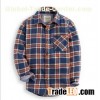 Girls' long sleeve plaid flannel shirt