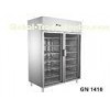 Upright Commercial Freezer , 2 Glass Door Display Fridge GN1410TN/G