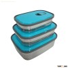 Rectangular stainless steel food container