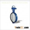Worm wafer soft seal butterfly valve