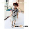 Boy's short sleeve coin dot print shirt