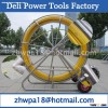 Yellow Fibersnake Duct Rodder with cage and wheels