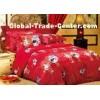 Eco-Friendly Reactive Dye Floral Bedding Sets Red for Traditional Wedding