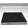 High Power Frameless Electric Three Burner Induction Cooktop with Black Ceramic Hob