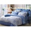 Blue Globe Floral Bedding Sets 4 Pieces , Duvet Covers Sets for Home
