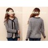 Fashion Womens Cardigan Sweaters With Buttons And Pockets Crew Neck Long Sleeve