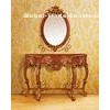 Makeup Dresser Console Table With Wall Mirror Brown Painted European-style