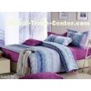 Purple Twill Fabric Cotton Bed Set Reactive Printing Dye For Old People