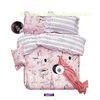 Customized Pink Cotton Bed Set Duvet Cover Flat Sheet Pillowcase