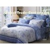 Blue Globe Floral Bedding Sets 4 Pieces , Duvet Covers Sets for Home