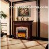 Antique 1.5m Drak Brown Imitation Marble Faux Stone Electric Fireplace With Decorative Flame