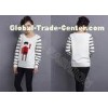 Long Sleeve Womens Pullover Sweaters with Scoop Neck , Jacquard striped sweaters