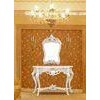 French Antique Wooden Indoor Console Table with Mirror White Color