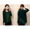 Warm Loose Long Knitwear Womens Sweaters , Lady Viscose Nylon Sweater in Paleturquoise
