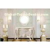 Home Decorative Dressing Table And Mirror , White Vintage Console Table
