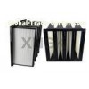 Commercial / Industrial V Bank Filter For HVAC System Dove Tailed Neoprene Gasket