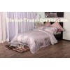 Purple Silk Luxury Bed Set With High Yarn Count , Bedroom Bedding Sets
