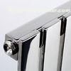 Flat SS Tube Heated Towel Radiators , 40 x 10mm Bathroom Towel Radiators