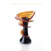 Unique Black Art Glass Vase for Bar / Xmas / Hotel Decoration