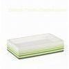 Fashion Green Stripe Pottery Soap Dishes Ceramic Pottery Soap Dish