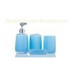 Contemporary Light Blue Plastic Bathroom Sets liquid soap dispenser