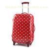 Lightweight Rolling Luggage Travel Case Red PC 4 Wheels Suitcase
