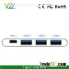 2015 New Design USB 3.1 Type C USB-C to USB3.0 4 Port Hub