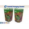 Recycle PET / PE stand up zipper pouch bags for Snacks / dry fruit