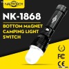 Zoomable Focus and Waterproof Aluminum LED Flashlight (NK-1868)
