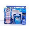 Man Home use stainless steel five blade razor set with shaving foam