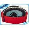 Polarized Red Custom Youth Over The Glasses Ski Goggles Dual Lens With TPU Frame
